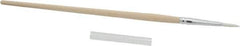 PRO-SOURCE - #4 Taklon Artist's Paint Brush - 1/8" Wide, 9/16" Bristle Length, 5-1/2" Wood Handle - Best Tool & Supply