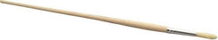 PRO-SOURCE - #5 Pig/Boar Artist's Paint Brush - 9/32" Wide, 1-1/16" Bristle Length, 9-1/2" Wood Handle - Best Tool & Supply