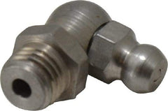 PRO-LUBE - 90° Head Angle, M8x1.0 Metric Stainless Steel Standard Grease Fitting - 9mm Hex - Best Tool & Supply