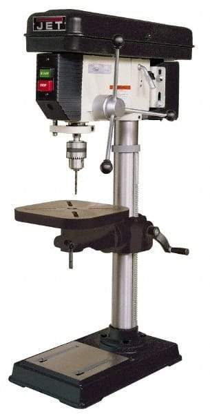 Jet - 15" Swing, Step Pulley Drill Press - 16 Speed, 3/4 hp, Single Phase - Best Tool & Supply