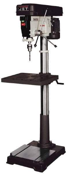 Jet - 20" Swing, Step Pulley Drill Press - 12 Speed, 1 hp, Single Phase - Best Tool & Supply