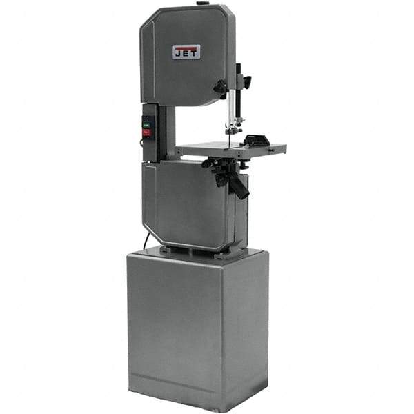 Jet - 13-1/2 Inch Throat Capacity, Variable Speed Pulley Vertical Bandsaw - 2600 (Wood), 90 to 340 (Metal) SFPM, 1 HP, Single Phase - Best Tool & Supply