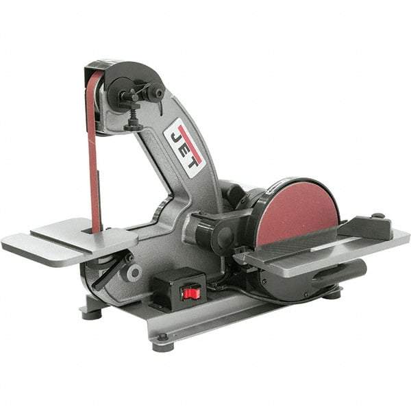 Jet - 42 Inch Long x 1 Inch Wide Belt, 8 Inch Diameter, Vertical Combination Sanding Machine - 3,000 Ft./min Belt Speed, 1/3 HP, Single Phase - Best Tool & Supply