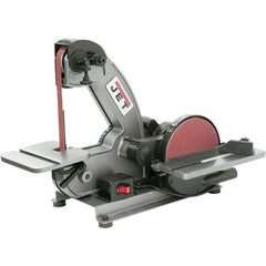 Jet - 42 Inch Long x 1 Inch Wide Belt, 8 Inch Diameter, Vertical Combination Sanding Machine - 3,000 Ft./min Belt Speed, 1/3 HP, Single Phase - Best Tool & Supply