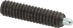 Vlier - 8-32, 5/8" Thread Length, 3/32" Plunger Projection, Steel Threaded Spring Plunger - Best Tool & Supply