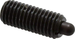 Vlier - 5/8-11, 1-1/2" Thread Length, 5/16" Plunger Projection, Steel Threaded Spring Plunger - 0.308 - 0.31" Max Plunger Diam, 1-1/2" Plunger Length, 10.5 Lb Init End Force, 25.5 Lb Final End Force - Best Tool & Supply