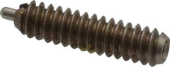 Vlier - 6-32, 17/32" Thread Length, 1/16" Plunger Projection, Stainless Steel Threaded Spring Plunger - 0.044 - 0.045" Max Plunger Diam, 17/32" Plunger Length, 1.5 Lb Init End Force, 4.5 Lb Final End Force - Best Tool & Supply