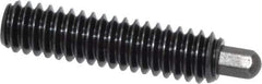 Vlier - 1/4-20, 1" Thread Length, 3/16" Plunger Projection, Steel Threaded Spring Plunger - 1/8 (Hex)" Max Plunger Diam, 1" Plunger Length, 1 Lb Init End Force, 4 Lb Final End Force, 1/8" Hex - Best Tool & Supply