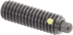 Vlier - 3/8-16, 1-1/8" Thread Length, 3/16" Plunger Projection, Steel Threaded Spring Plunger - 3/16 (Hex)" Max Plunger Diam, 1-1/8" Plunger Length, 5.5 Lb Init End Force, 14.5 Lb Final End Force, 3/16" Hex - Best Tool & Supply