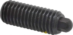 Vlier - 1/2-13, 1-1/4" Thread Length, 1/4" Plunger Projection, Steel Threaded Spring Plunger - 1/4 (Hex)" Max Plunger Diam, 1-1/4" Plunger Length, 6.6 Lb Init End Force, 17.4 Lb Final End Force, 1/4" Hex - Best Tool & Supply