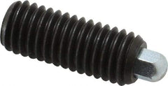 Vlier - 1/2-13, 1-1/4" Thread Length, 1/4" Plunger Projection, Steel Threaded Spring Plunger - 1/4 (Hex)" Max Plunger Diam, 1-1/4" Plunger Length, 2.7 Lb Init End Force, 9.3 Lb Final End Force, 1/4" Hex - Best Tool & Supply