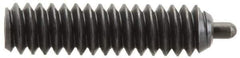 Vlier - 6-32, 17/32" Thread Length, 1/16" Plunger Projection, Steel Threaded Spring Plunger - 0.044 - 0.045" Max Plunger Diam, 17/32" Plunger Length, 1 Lb Init End Force, 1.6 Lb Final End Force, 0.063" Hex - Best Tool & Supply