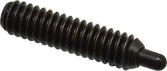 Vlier - 1/4-20, 1" Thread Length, 3/16" Plunger Projection, Steel Threaded Spring Plunger - 0.117 - 0.118" Max Plunger Diam, 1" Plunger Length, 3 Lb Init End Force, 13 Lb Final End Force, 0.079" Hex - Best Tool & Supply