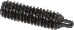 Vlier - 5/16-18, 1" Thread Length, 3/16" Plunger Projection, Steel Threaded Spring Plunger - 0.133 - 0.135" Max Plunger Diam, 1" Plunger Length, 3 Lb Init End Force, 15 Lb Final End Force, 0.093" Hex - Best Tool & Supply