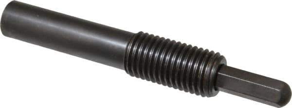 Vlier - 1-8, 2" Thread Length, 1-1/2" Plunger Projection, Steel Threaded Spring Plunger - 0.5000 (Hex)" Max Plunger Diam, Long, 7" Plunger Length, 16 Lb Init End Force, 68 Lb Final End Force, 0.5" Hex - Best Tool & Supply