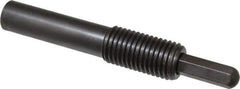 Vlier - 1-8, 2" Thread Length, 1-1/2" Plunger Projection, Steel Threaded Spring Plunger - 0.5000 (Hex)" Max Plunger Diam, Long, 7" Plunger Length, 16 Lb Init End Force, 68 Lb Final End Force, 0.5" Hex - Best Tool & Supply