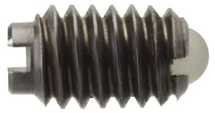 Gibraltar - 6-40, 0.078" Ball Diam, 0.312" Body Length, 0.023" Max Ball Reach, Threaded Ball Plunger - Steel Body, Nylon Ball, 0.5 Lb Initial End Force, 1 Lb Final End Force - Best Tool & Supply