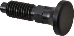 Vlier - 1/2-13, 0.31" Max Plunger Diam, 0.5 Lb Init to 1.75 Lb Final End Force, Knob Handle Plunger - Delrin Knob, 1-1/4" Body Length, 1" Length Under Head/Shoulder, 1/4" Plunger Projection - Best Tool & Supply