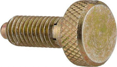 Gibraltar - 3/8-16, 3/4" Thread Length, 0.185" Max Plunger Diam, 1 Lb Init to 8 Lb Final End Force, Knob Handle Plunger - Knurled Knob, 0.94" Body Length, 3/4" Length Under Head/Shoulder, 0.218" Plunger Projection - Best Tool & Supply