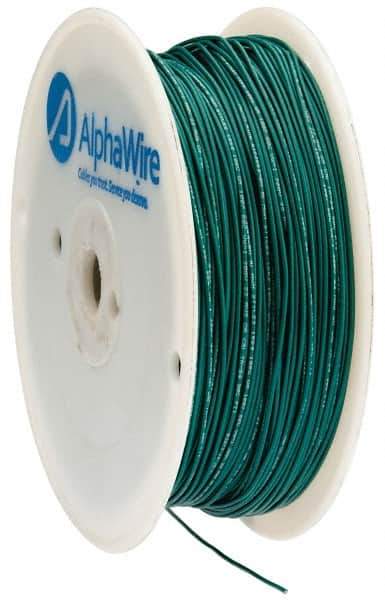 Alpha Wire - 22 AWG, 1 Strand, 305 m OAL, Tinned Copper Hook Up Wire - Green PVC Jacket, 0.057" Diam - Best Tool & Supply