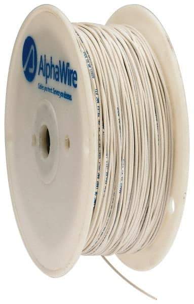 Alpha Wire - 22 AWG, 1 Strand, 305 m OAL, Tinned Copper Hook Up Wire - White PVC Jacket, 0.057" Diam - Best Tool & Supply