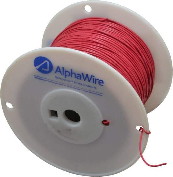 Alpha Wire - 20 AWG, 10 Strand, 305 m OAL, Tinned Copper Hook Up Wire - Red PVC Jacket, 0.069" Diam - Best Tool & Supply