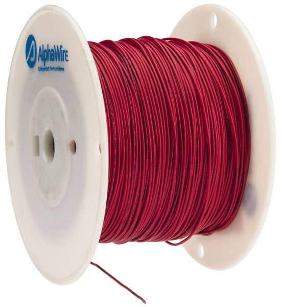 Alpha Wire - 20 AWG, 1 Strand, 305 m OAL, Tinned Copper Hook Up Wire - Red PVC Jacket, 0.064" Diam - Best Tool & Supply