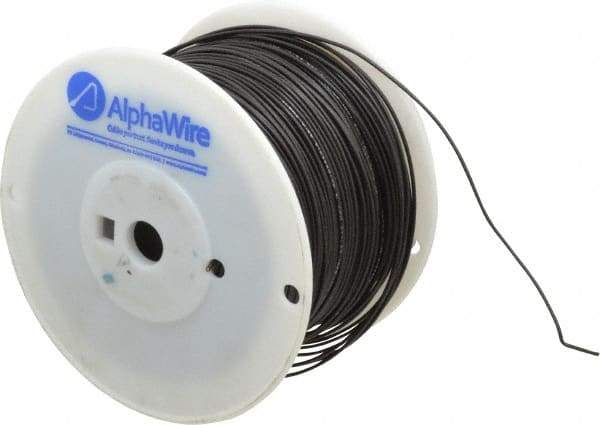 Alpha Wire - 18 AWG, 1 Strand, 305 m OAL, Tinned Copper Hook Up Wire - Black PVC Jacket, 0.072" Diam - Best Tool & Supply