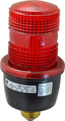 Federal Signal Corp - 120 VAC, 4X NEMA Rated, Strobe Tube, Red, Low Profile Mini Strobe Light - 65 to 95 Flashes per min, 3-1/8 Inch Diameter, 6.1 Inch High, IP66 Ingress Rating, Screw Mount - Best Tool & Supply