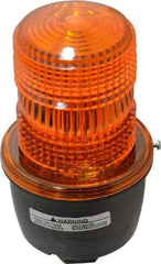 Federal Signal Corp - 120 VAC, 4X NEMA Rated, Strobe Tube, Amber, Low Profile Mini Strobe Light - 65 to 95 Flashes per min, 1/2 Inch Pipe, 3-1/8 Inch Diameter, 5.7 Inch High, IP66 Ingress Rating, Pipe Mount - Best Tool & Supply