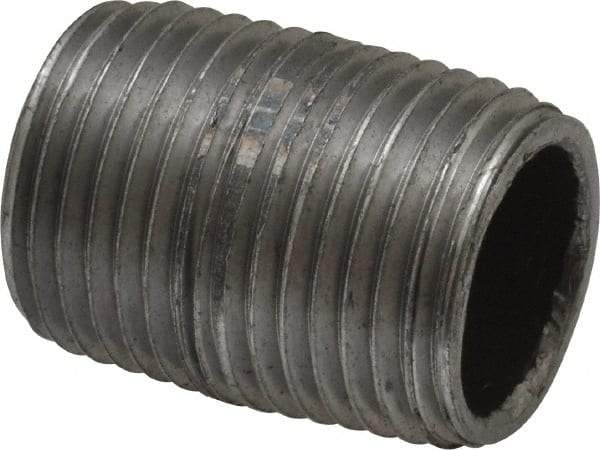 Value Collection - Schedule 40, 1/2" Diam x 1-1/8" Long Steel Black Pipe Nipple - Threaded - Best Tool & Supply