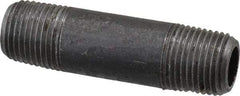 Value Collection - Schedule 40, 1/8" Diam x 1-1/2" Long Steel Black Pipe Nipple - Threaded - Best Tool & Supply