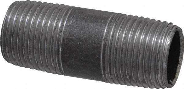 Value Collection - Schedule 40, 1/2" Diam x 2" Long Steel Black Pipe Nipple - Threaded - Best Tool & Supply