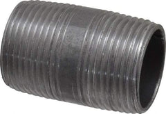 Value Collection - Schedule 40, 1" Diam x 2" Long Steel Black Pipe Nipple - Threaded - Best Tool & Supply