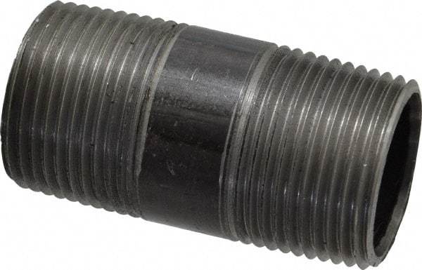 Value Collection - Schedule 40, 1" Diam x 2-1/2" Long Steel Black Pipe Nipple - Threaded - Best Tool & Supply