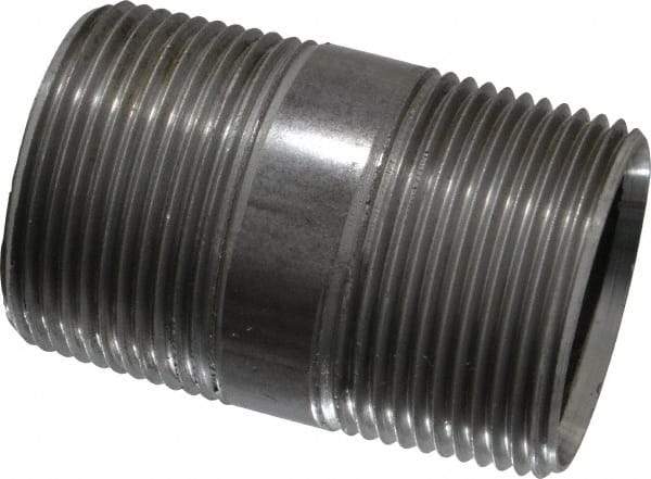 Value Collection - Schedule 40, 1-1/4" Diam x 2-1/2" Long Steel Black Pipe Nipple - Threaded - Best Tool & Supply