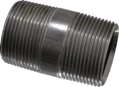 Value Collection - Schedule 40, 1-1/4" Diam x 2-1/2" Long Steel Black Pipe Nipple - Threaded - Best Tool & Supply