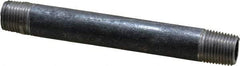 Value Collection - Schedule 40, 1/8" Diam x 3" Long Steel Black Pipe Nipple - Threaded - Best Tool & Supply