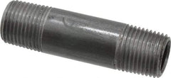 Value Collection - Schedule 40, 1/2" Diam x 3" Long Steel Black Pipe Nipple - Threaded - Best Tool & Supply