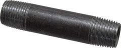 Value Collection - Schedule 40, 1/2" Diam x 3-1/2" Long Steel Black Pipe Nipple - Threaded - Best Tool & Supply