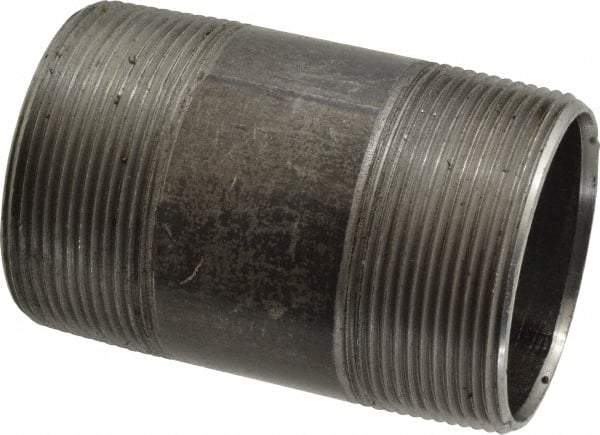 Value Collection - Schedule 40, 2" Diam x 3-1/2" Long Steel Black Pipe Nipple - Threaded - Best Tool & Supply