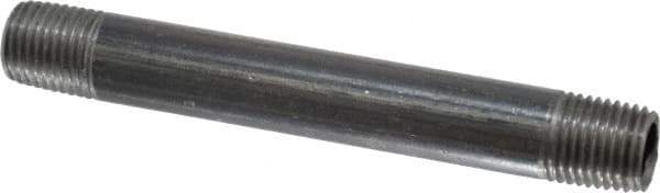 Value Collection - Schedule 40, 1/4" Diam x 4" Long Steel Black Pipe Nipple - Threaded - Best Tool & Supply