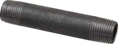 Value Collection - Schedule 40, 1/2" Diam x 4" Long Steel Black Pipe Nipple - Threaded - Best Tool & Supply