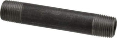 Value Collection - Schedule 40, 1/2" Diam x 4-1/2" Long Steel Black Pipe Nipple - Threaded - Best Tool & Supply