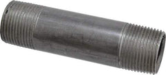 Value Collection - Schedule 40, 1" Diam x 4-1/2" Long Steel Black Pipe Nipple - Threaded - Best Tool & Supply