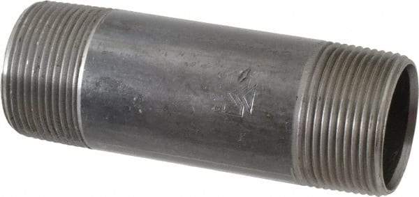 Value Collection - Schedule 40, 1-1/4" Diam x 4-1/2" Long Steel Black Pipe Nipple - Threaded - Best Tool & Supply