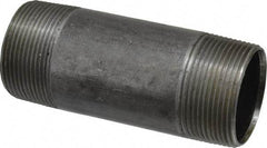 B&K Mueller - Schedule 40, 1-1/2" Diam x 4-1/2" Long Steel Black Pipe Nipple - Threaded - Best Tool & Supply