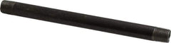 Value Collection - Schedule 40, 1/8" Diam x 5" Long Steel Black Pipe Nipple - Threaded - Best Tool & Supply