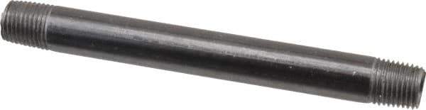 Value Collection - Schedule 40, 1/4" Diam x 5" Long Steel Black Pipe Nipple - Threaded - Best Tool & Supply