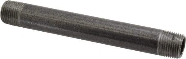 Value Collection - Schedule 40, 3/8" Diam x 5" Long Steel Black Pipe Nipple - Threaded - Best Tool & Supply